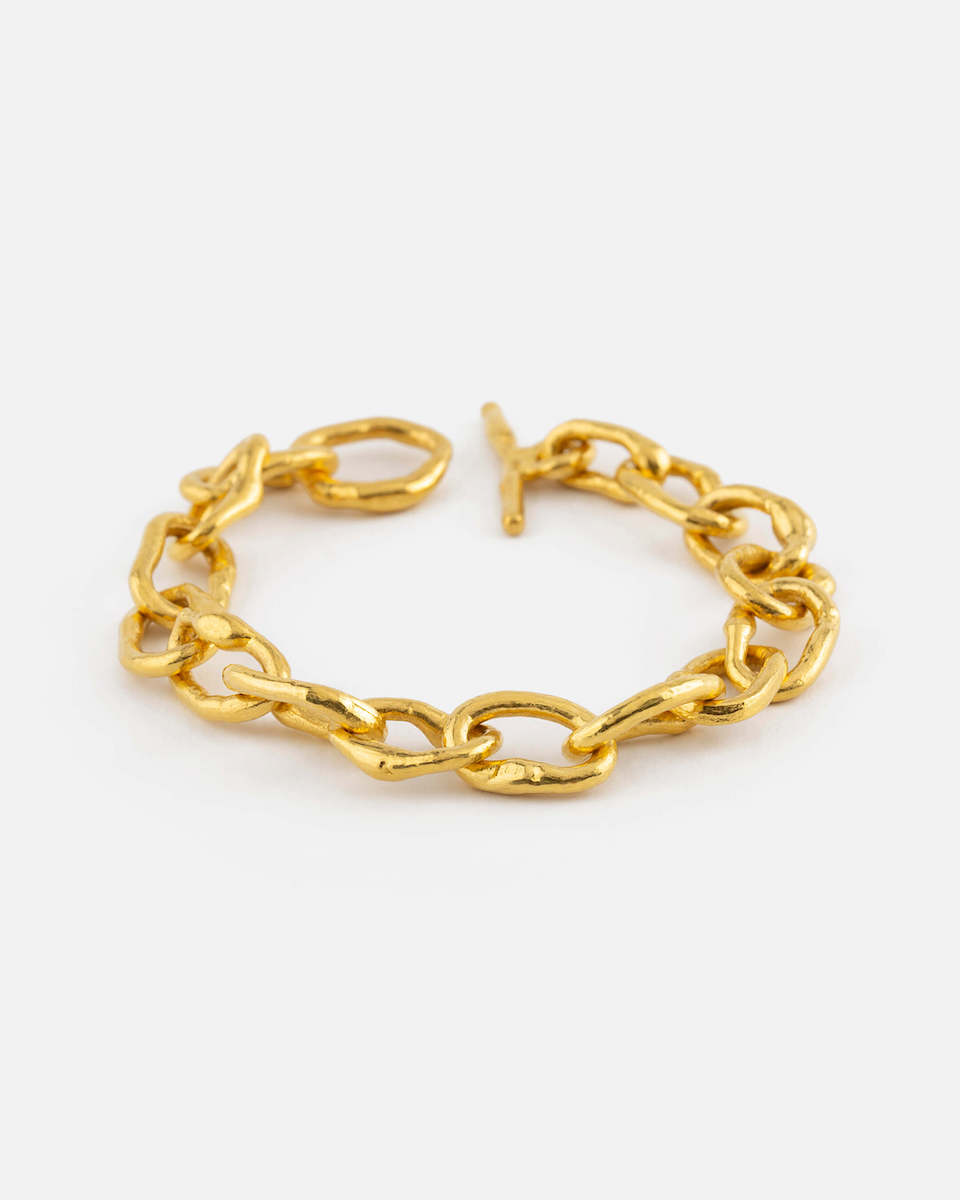 melted bracelet in fine gold