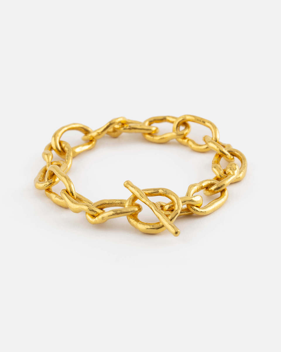 melted bracelet in fine gold