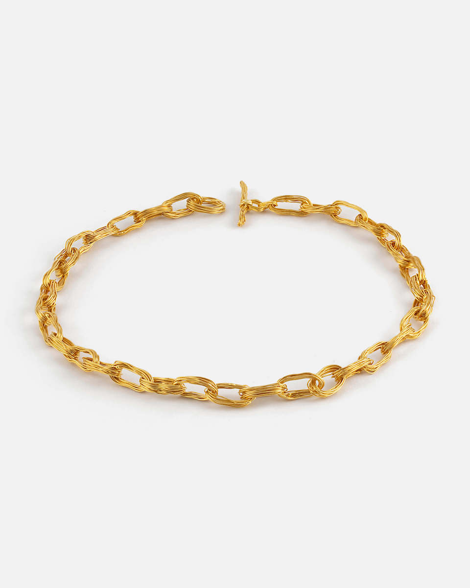 thread chain in fine gold