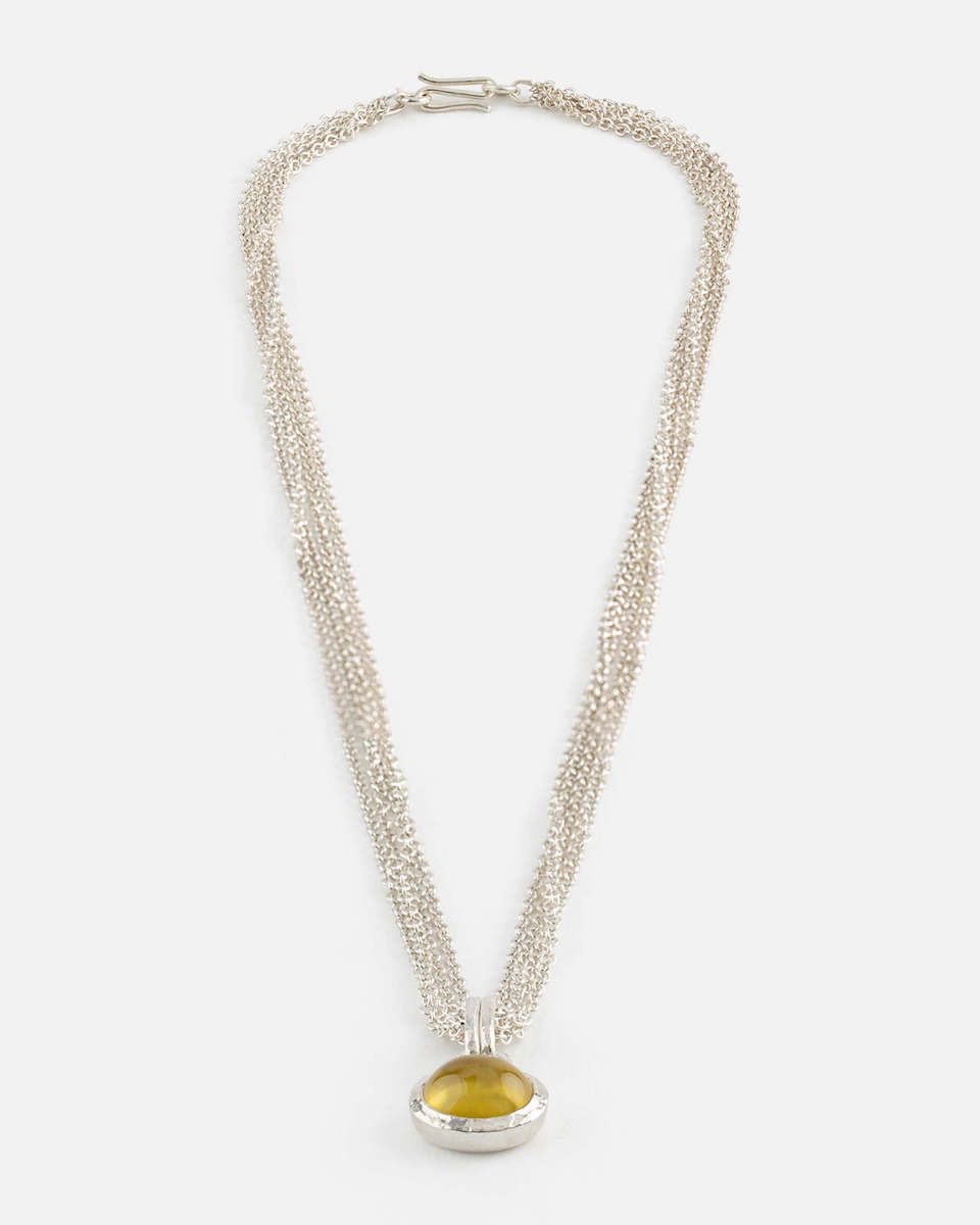 yellow tourmaline pendant