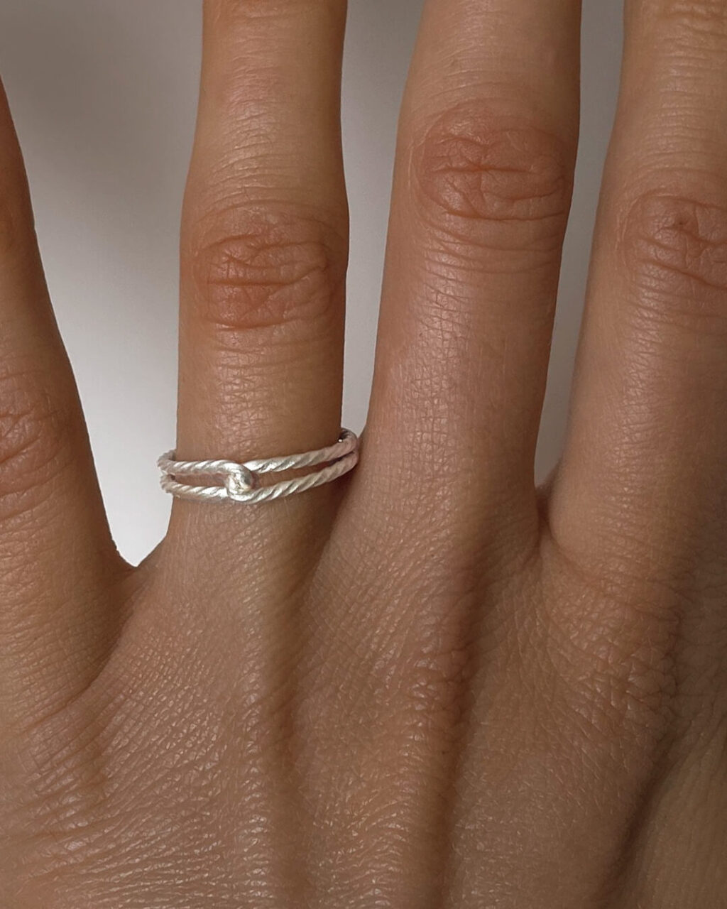 slim wrapped ring silver