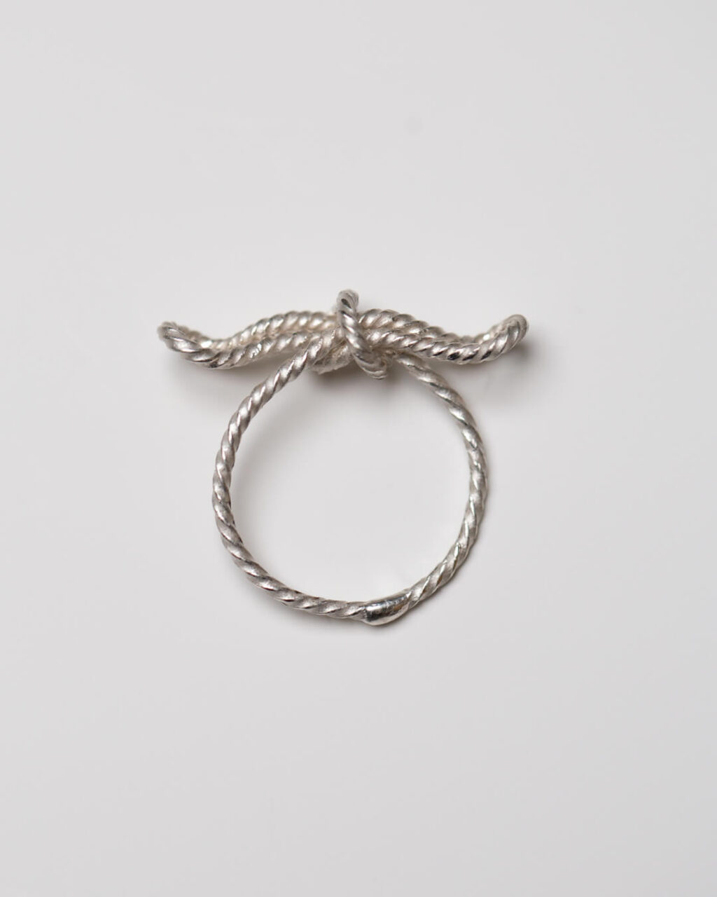 bow ring silver