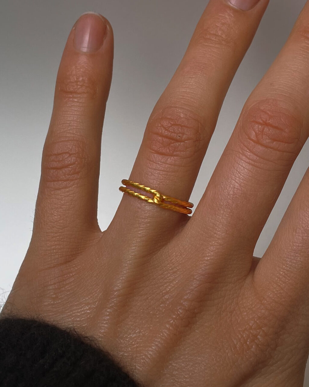 slim wrapped ring gold